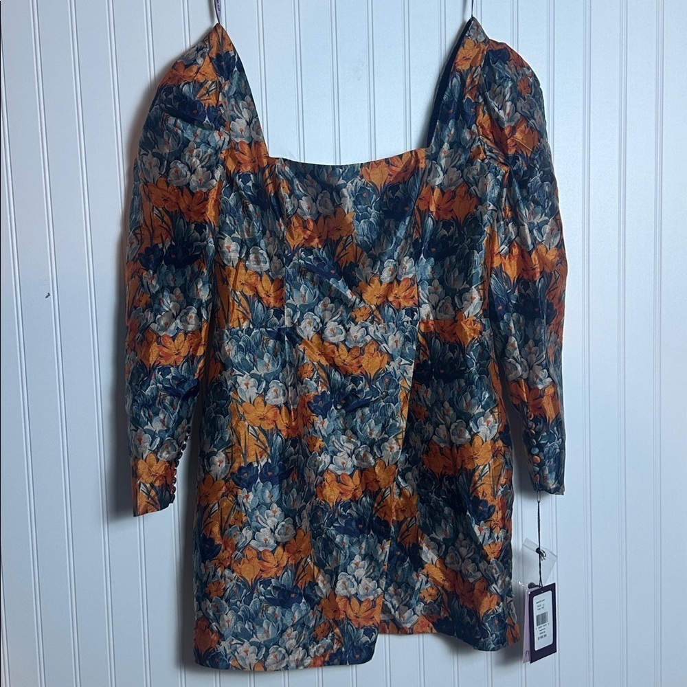 Anthropologie FLOR ET.AL Constance Floral Midi Dress Long Sleeve  SZ 12 - Picture 14 of 14